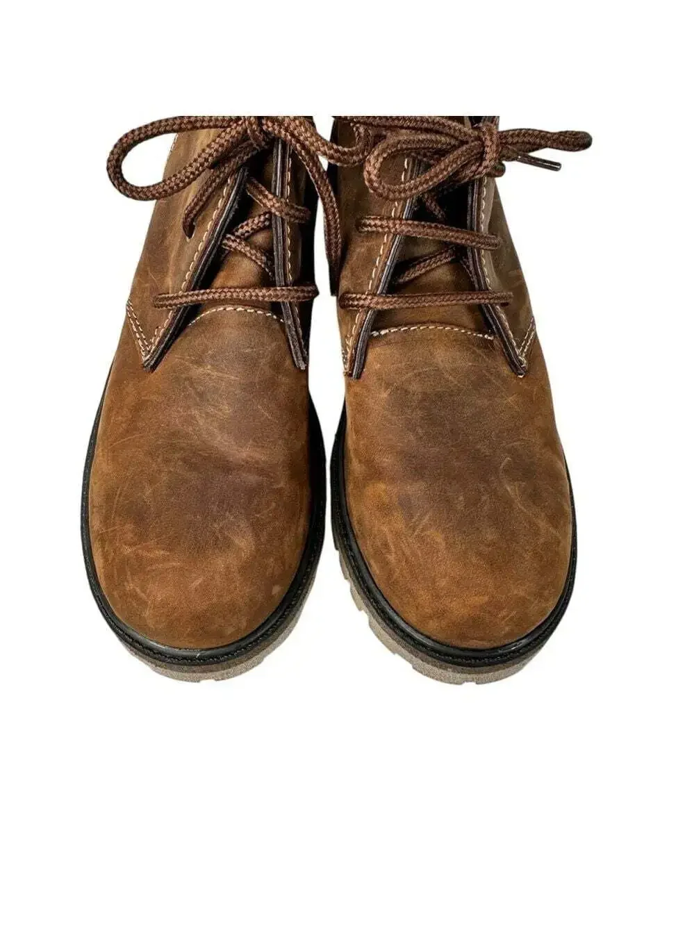 NWT Old West Boots Big Kids Size 4.5D Brown Leather Rough Outdoors Rugged